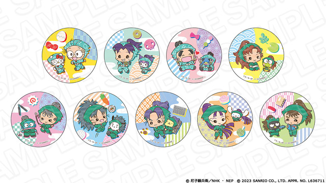 「忍たま乱太郎」×サンリオキャラクターズ POP UP STORE inロフト「カンバッジ」（C）尼子騒兵衛／NHK ・ NEP（C）2023 SANRIO CO., LTD. APPR. NO. L636711