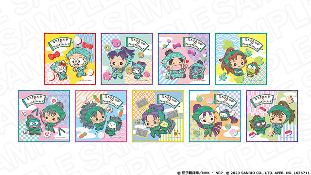 「忍たま乱太郎」×サンリオキャラクターズ POP UP STORE inロフト「ミニタオル」（C）尼子騒兵衛／NHK ・ NEP（C）2023 SANRIO CO., LTD. APPR. NO. L636711