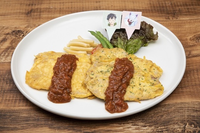 サンシャインシティプリンスホテルと『とんでもスキルで異世界放浪メシ』のコラボメニュー「2種類のポークピタカ～ミートソース添え～」（C）江口連・オーバーラップ／MAPPA／とんでもスキル