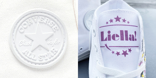 「White atelier BY CONVERSE × ラブライブ！スーパースター!! ALL STAR COLORS R HI」各13,750円（税込）（C）2022 プロジェクトラブライブ！スーパースター!!