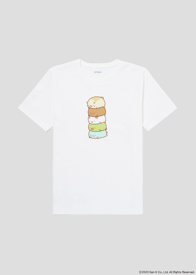 『すみっコぐらし』×「グラニフ」コラボレーション第3弾Tシャツ「すみっコ タワー」(C)2023 San-X Co., Ltd. All Rights Reserved.