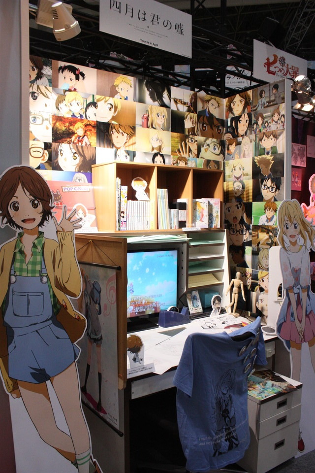 桜がテーマ！アニプレックスブース「アイマス シンデレラガールズ」、「冴えない彼女の育て方」の等身大パネルが登場