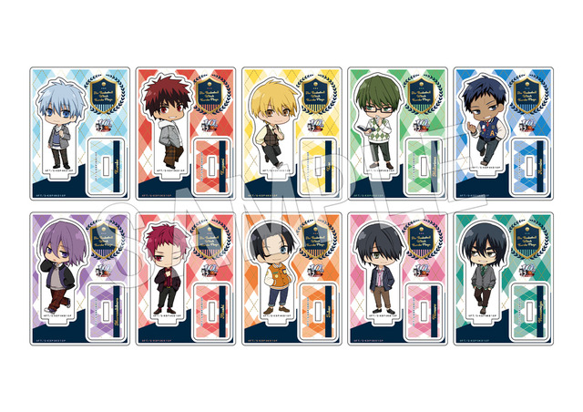 「黒子のバスケ Odekake Café in Tree Village」トレーディングミニアクリルスタンド（全10種）1pcs 660円（税込）／1BOX 6,600円（税込）（C）藤巻忠俊／集英社・黒子のバスケ製作委員会（C）「黒子のバスケ」アニメ10周年プロジェクト（C）TOKYO-SKYTREE