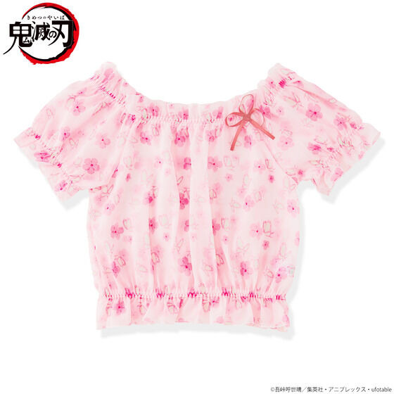 「鬼滅の刃 リラクシングウェアシリーズ 第2弾 オフショルダートップス」各4,400円（税込）（C）吾峠呼世晴／集英社・アニプレックス・ufotable