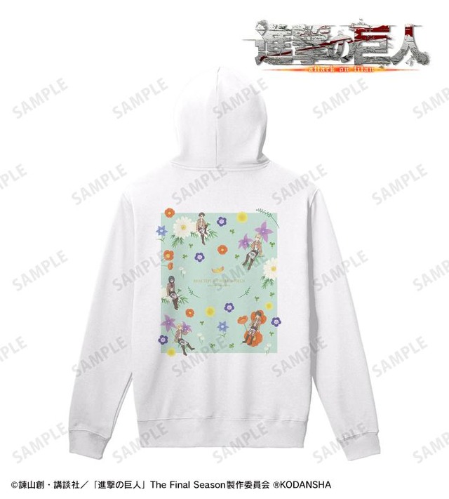 「進撃の巨人  Botania バックプリントパーカー」（C）諫山創・講談社／「進撃の巨人」The Final Season製作委員会（R）KODANSHA