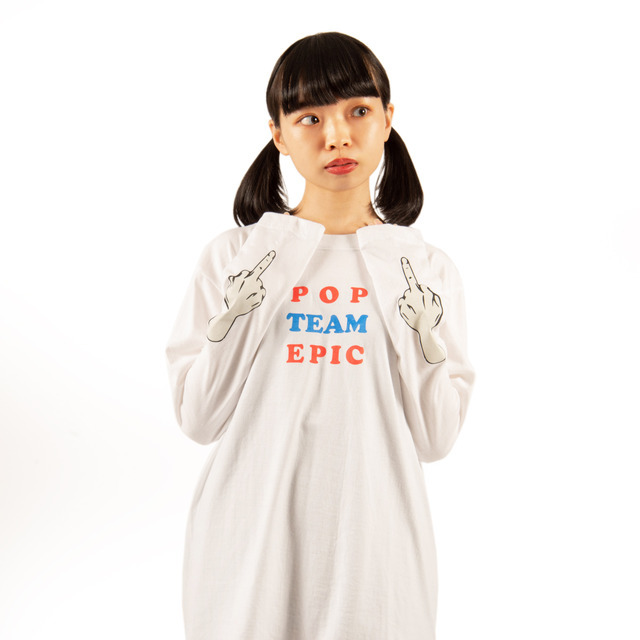 「『ポプテピピック』ロングTシャツ」4,950円（税込）（C）大川ぶくぶ/竹書房・キングレコード