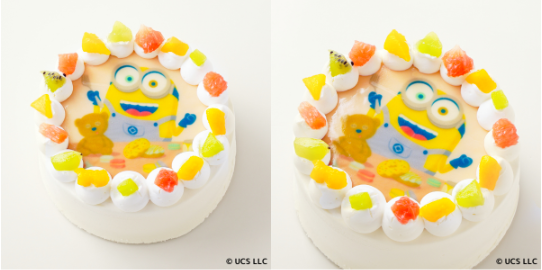 「MINIONS HAPPY SWEETS SHOP」ホールケーキ（C）Universal City Studios LLC. All Rights Reserved.