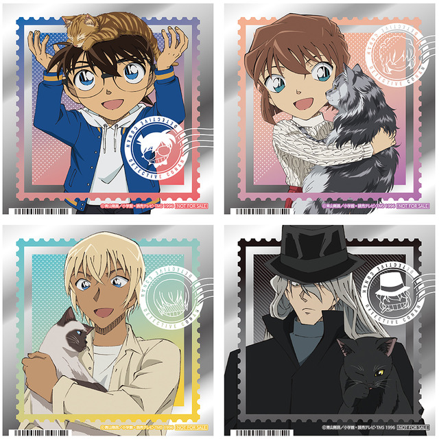 アニメイトで『名探偵コナン』2023 SPRINGフェアが開催「切手風ステッカー」（C）青山剛昌／小学館・読売テレビ・TMS 1996