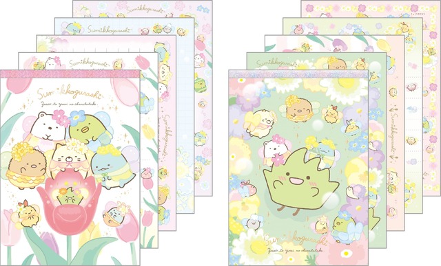 『すみっコぐらし』新テーマ「ざっそうとようせいのお花畑」メモパッド グッズ画像（C）2023 SAN-X CO., LTD. ALL RIGHTS RESERVED.