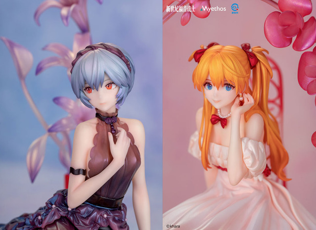 エヴァンゲリオン」アスカ＆レイが華やかなドレス姿でフィギュア化