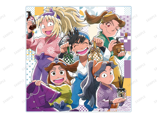 描き下ろしイラスト 四年生集合 みんなで商いver. 第2弾 アクリルカード イベント限定特典(C)尼子騒兵衛／NHK・NEP