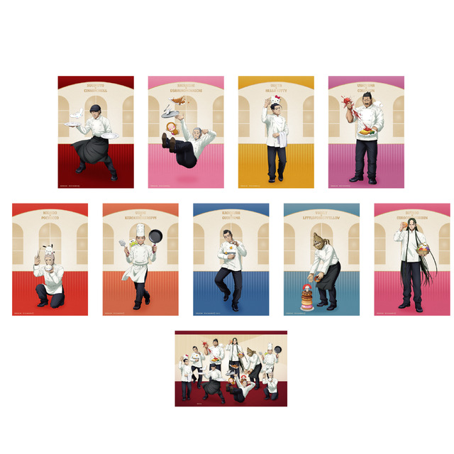 「GOLDEN KAMUY × Sanrio characters ×THE GUEST cafe&diner」ポストカードセット（C）SN/S,GK （C）'23 SANRIO（L） S/D･G