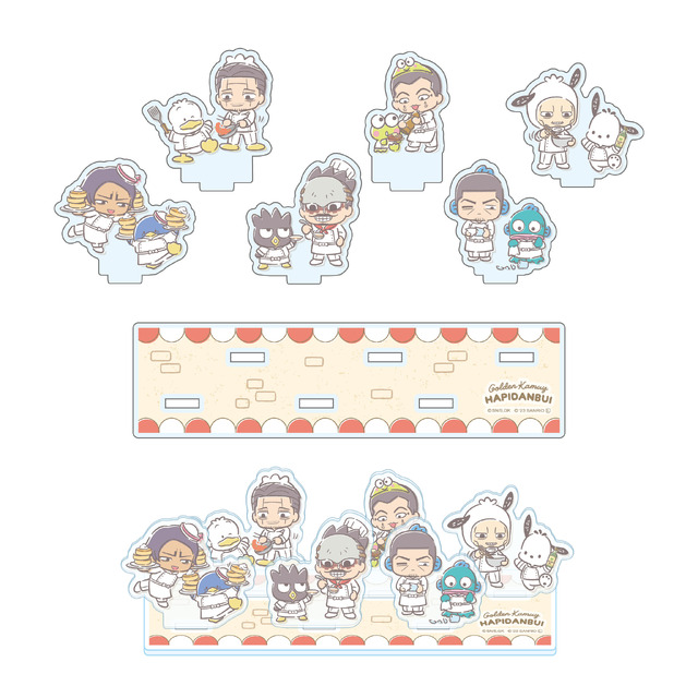 「GOLDEN KAMUY × Sanrio characters ×THE GUEST cafe&diner」アクリルジオラマプレート（C）SN/S,GK （C）'23 SANRIO（L） S/D･G