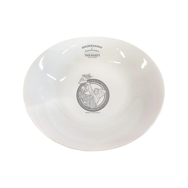 「GOLDEN KAMUY × Sanrio characters ×THE GUEST cafe&diner」カレー皿（C）SN/S,GK （C）'23 SANRIO（L） S/D･G