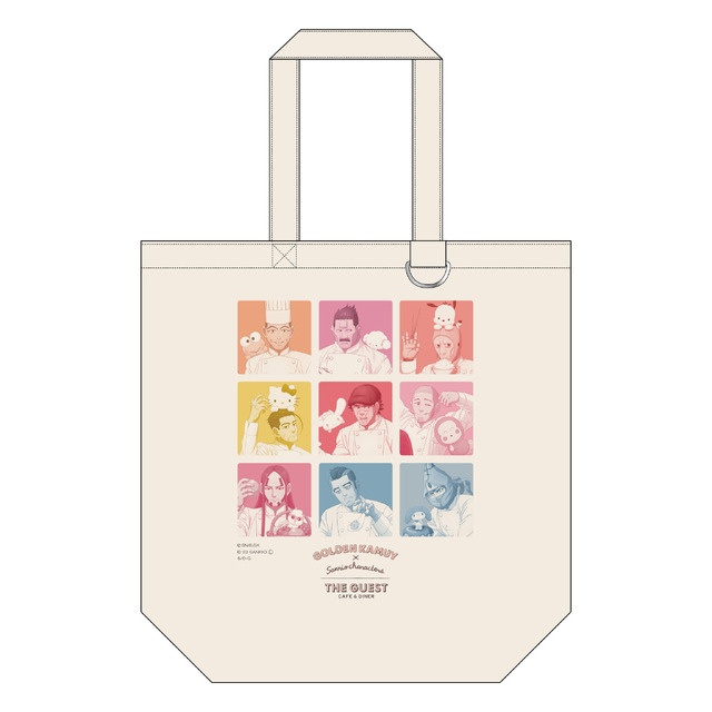 「GOLDEN KAMUY × Sanrio characters ×THE GUEST cafe&diner」トートバッグ（C）SN/S,GK （C）'23 SANRIO（L） S/D･G