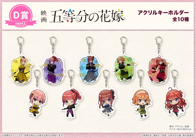 映画『五等分の花嫁』「eeoくじ」D賞 アクリルキーホルダー（全10種）（C）春場ねぎ・講談社／映画「五等分の花嫁」製作委員会