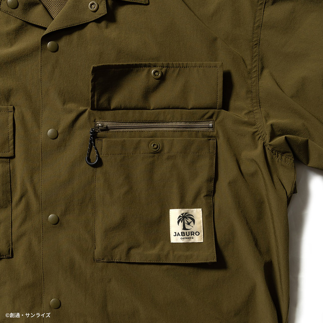 「STRICT-G JABURO『機動戦士ガンダム』フィールドオープンカラーシャツ」11,880円（税込／送料・手数料別途）（C）創通・サンライズ