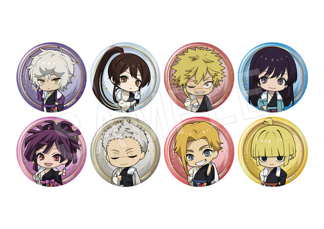 「『地獄楽』×極楽湯・RAKU SPA」コラボ企画 トレーディング缶バッジ ミニキャラver.（全8種） 画像（C）賀来ゆうじ／集英社・ツインエンジン・MAPPA