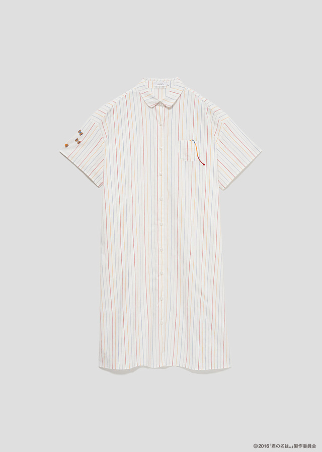 「新海誠Works」コラボレーションアイテム ムスビ(君の名は。)｜半袖シャツワンピース（C）2016「君の名は。」製作委員会