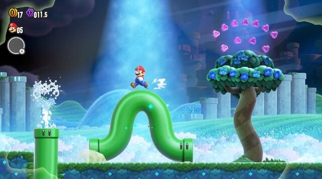 “ガンギマリオ”がトレンド入り？新作2D『スーパーマリオ』はワンダーフラワーに触れると、ステージやマリオの見え方が変わる