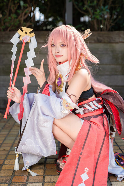 八重神子『原神』／海月うに（@_kurage_uni）