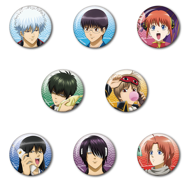 「トレーディング缶バッジ 携帯電話ver.」1パック440円（税込）／1BOX（8パック入り）3,520円（税込）（C）空知英秋／集英社･テレビ東京･電通･BNP･アニプレックス