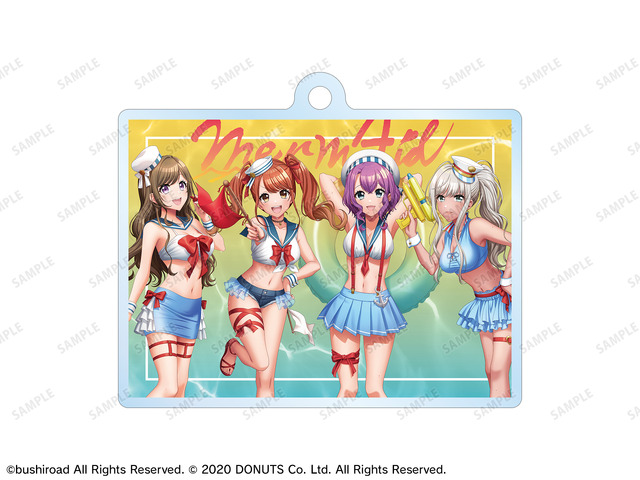 「D4DJ Groovy Mix POP UP SHOP in TOWER RECORDS」描き下ろしイラスト Merm4id 集合 A マリンセーラーver. アクリルキーホルダー イベント限定特典（C）bushiroad All Rights Reserved. （C） 2020 DONUTS Co. Ltd. All Rights Reserved.