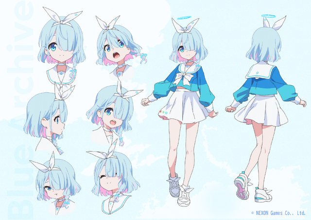 『ブルーアーカイブ The Animation』キャラクター設定画（アロナ）（C）NEXON Games Co., Ltd.