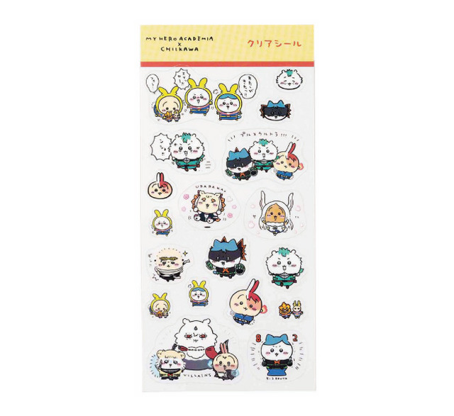 「僕のヒーローアカデミア × ちいかわ POP UP STORE」クリアシール（C）堀越耕平／集英社・僕のヒーローアカデミア製作委員会（C）ナガノ／ちいかわ製作委員会