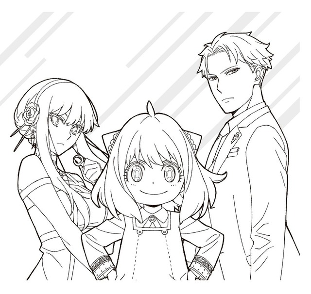 『SPY×FAMILY』マクドナルド ハッピーセット ぬりえ（C）遠藤達哉／集英社・SPY×FAMILY 製作委員会