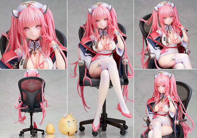 惜しげもなく開いた胸元にドキッ！『アズレン』パーシュースが“大胆ナース服”でフィギュア化