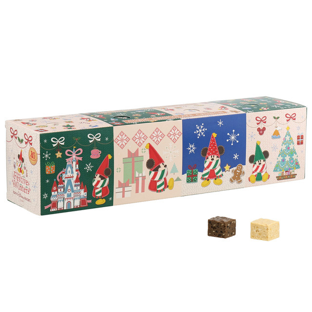 ディズニー・クリスマスのスペシャルグッズ「キュービックチョコレートクランチ（税込1,400 円）」As to Disney artwork, logos and properties： (C) Disney