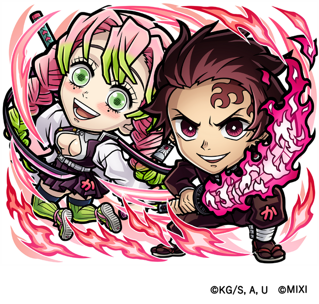 火属性 ★6竈門炭治郎＆甘露寺蜜璃（進化後）＜モード・シフト＞