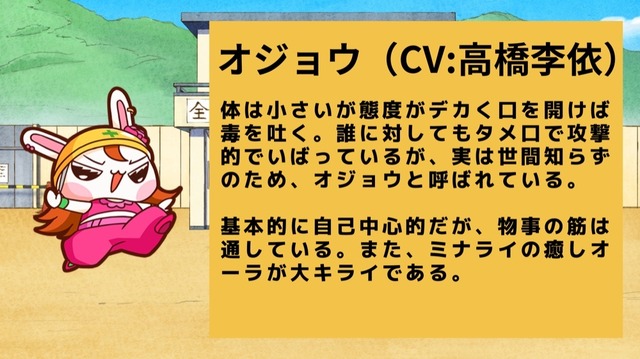 『全力ウサギ』オジョウ 高橋李依（C）イケダケイ／ビー・バード／THEATRE ACADEMY