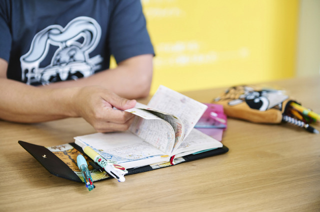 山口勝平さんの ONE PIECE手帳。