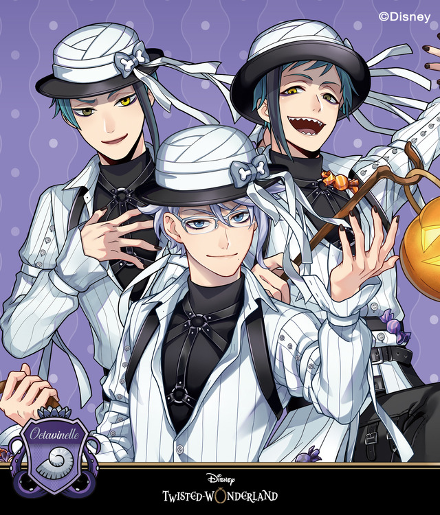 『ディズニー ツイステッドワンダーランド』ハロウィーン用オリジナルアート オクタヴィネル寮（C）Disney