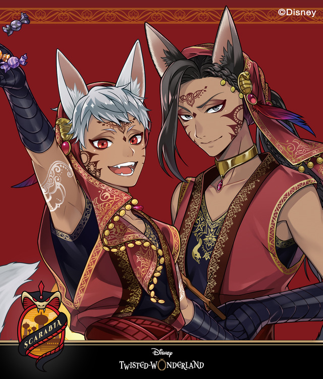 『ディズニー ツイステッドワンダーランド』ハロウィーン用オリジナルアート スカラビア寮（C）Disney