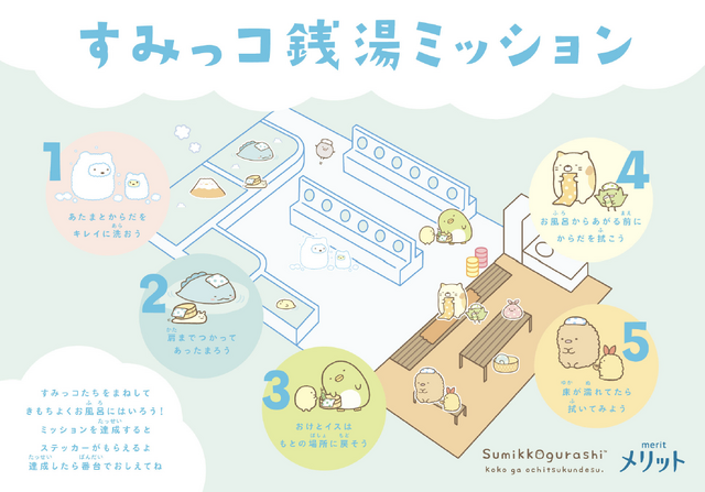 「すみっコぐらしとメリットの湯」イメージ（C）2022 San X Co., Ltd. All Rights Reserved.