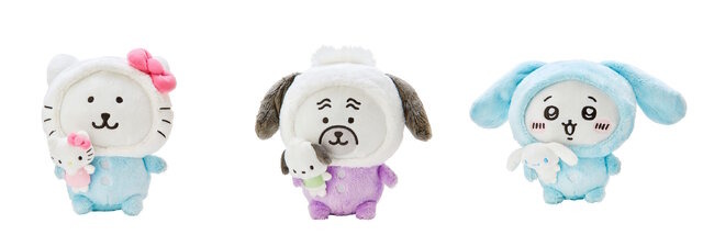 ちいかわ、シナモロールらが仲良くパジャマパーティー！「ナガノフレンズ×サンリオキャラクターズ」新グッズが発売開始