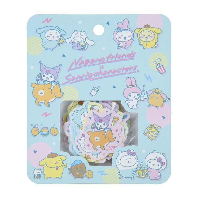 ちいかわ、シナモロールらが仲良くパジャマパーティー！「ナガノフレンズ×サンリオキャラクターズ」新グッズが発売開始