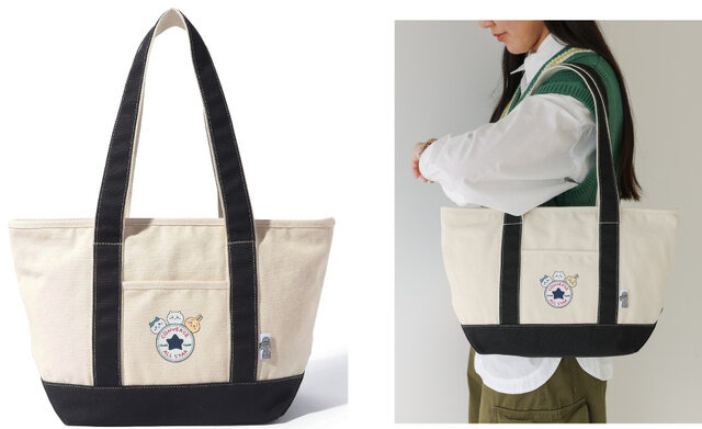 「ちいかわ」とコンバースがコラボ！トートバッグやリュックなど、ALLSTARマークから顔を出すハチワレたちが可愛らしくデザイン