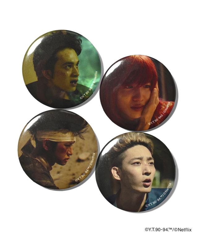 Netflixシリーズ「幽☆遊☆白書」 × ZOZOTOWN 場面写 缶バッジ4種セット：2,200円（税込）