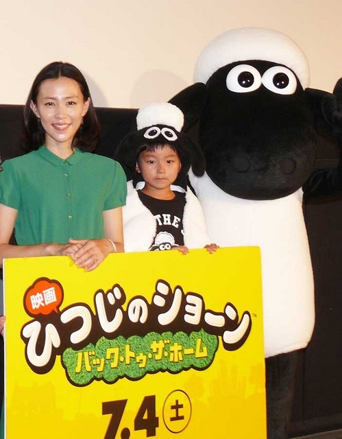 木村佳乃＆加藤憲史郎／『映画 ひつじのショーン～バック・トゥ・ザ・ホーム～』公開直前イベント