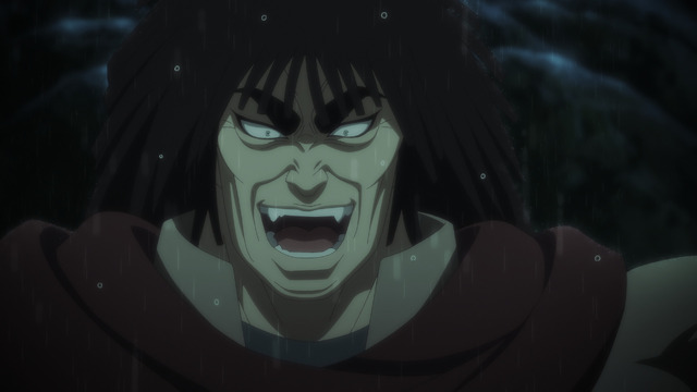 『BASTARD!!―暗黒の破壊神―』第2期「地獄の鎮魂歌編」第3話「青嵐」先行場面カット（C）萩原一至/集英社・BASTARD!! 製作委員会