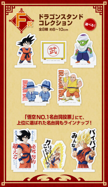 「一番くじ ドラゴンボール EX 激闘!!天下一武道会」の全ラインナップが公開！「孫悟空」らのフィギュアや名台詞デザインのアクスタなどが全33アイテム