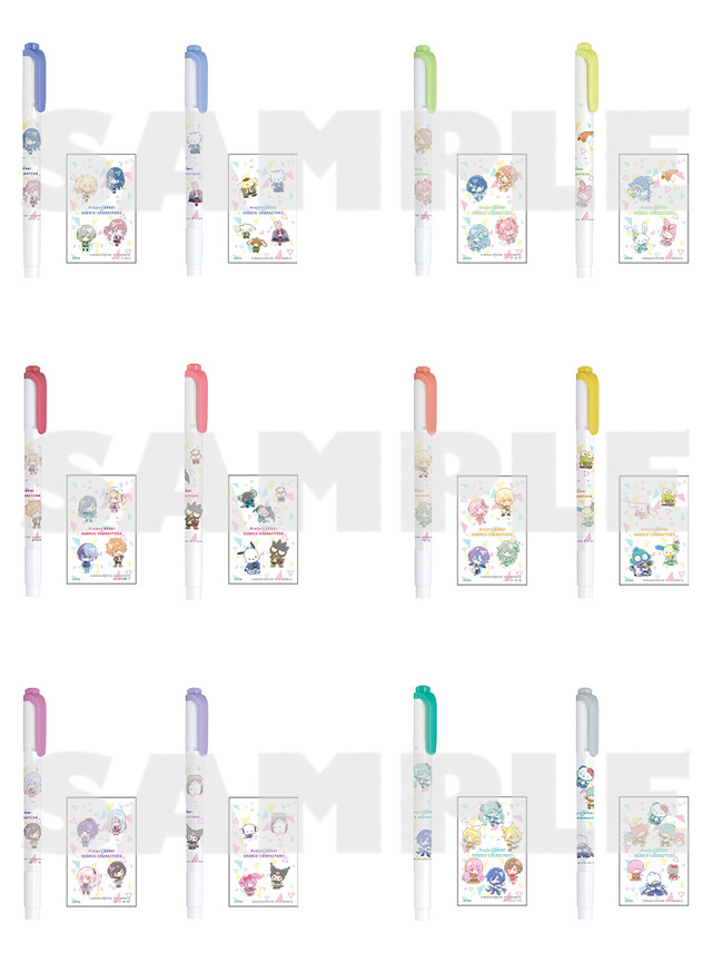 「プロジェクトセカイ カラフルステージ！ feat. 初音ミク×サンリオキャラクターズミニキャラマイルドライナー 2本セット（全6種）」各880円（税込）（C）SEGA / （C）Colorful Palette Inc. / （C）Crypton Future Media, INC. www.piapro.net All rights reserved.（C）'24 SANRIO CO., LTD. APPR. NO. L647236