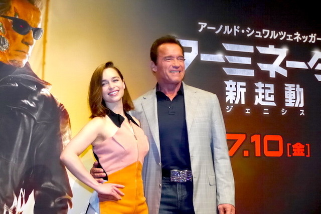 シュワちゃん「ターミネーター」では12年ぶりの来日　記者会見で明かした“テーマは親子愛”