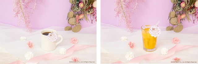 「コリラックマ＆チャイロイコグマカフェ」ホットコーヒー、オレンジ（C）2024 San-X Co., Ltd. All Rights Reserved.