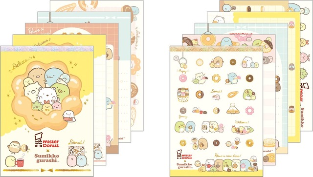 『すみっコぐらし』×「ミスタードーナツ」「メモパッド」各440円（税込）（C）2024 SAN-X CO., LTD. ALL RIGHTS RESERVED.