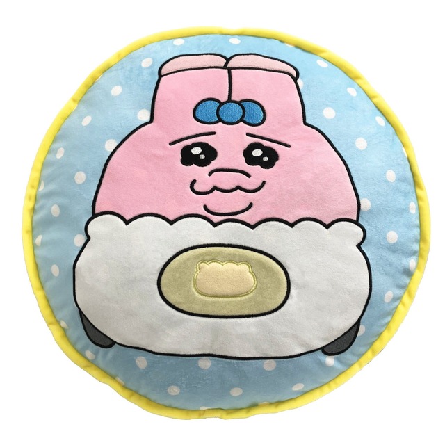 『おぱんちゅうさぎ』クッション鈍行機関車（径40㎝）（C）KAWAISOUNI!